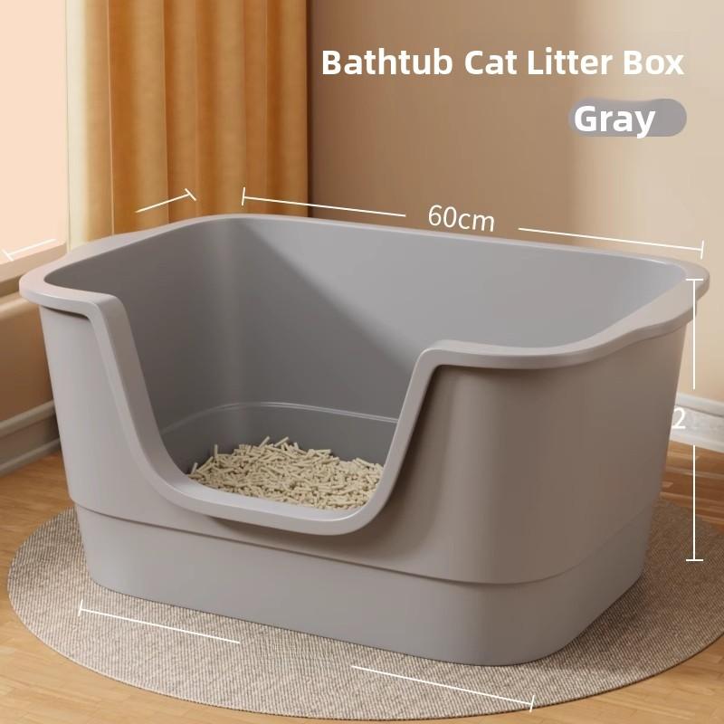 Extra Large Open-Top Litter Box Anti-Spla Giant Size Toilet for S Pet Supplies Sand Pan Special Large Size