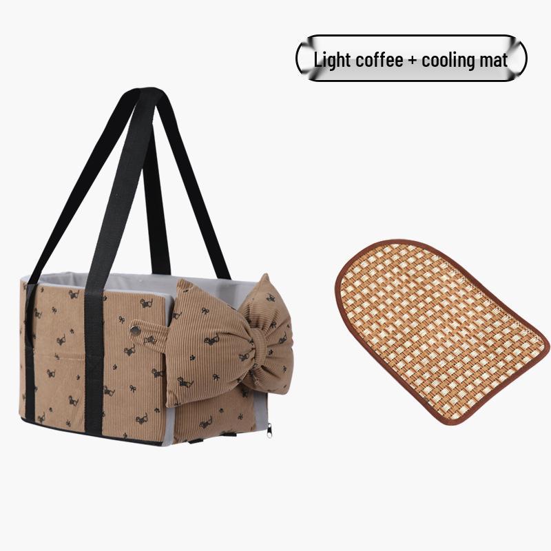 Compact Pet Car Console Bed for Small Dogs and Cats