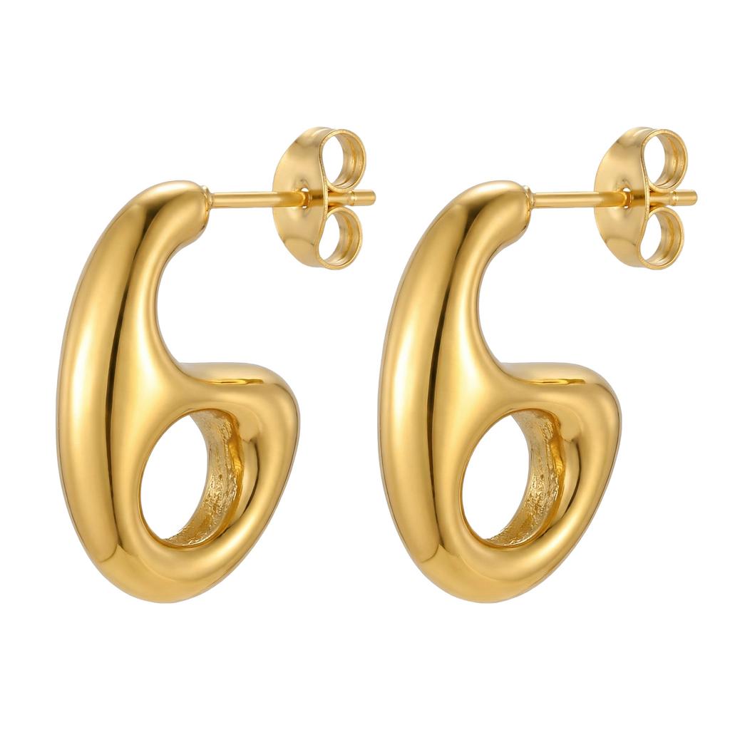 Classic Dangle Earrings for Women Trendy Stainless Steel Gold Plated Earrings Waterproof Dainty Jewelry Gift