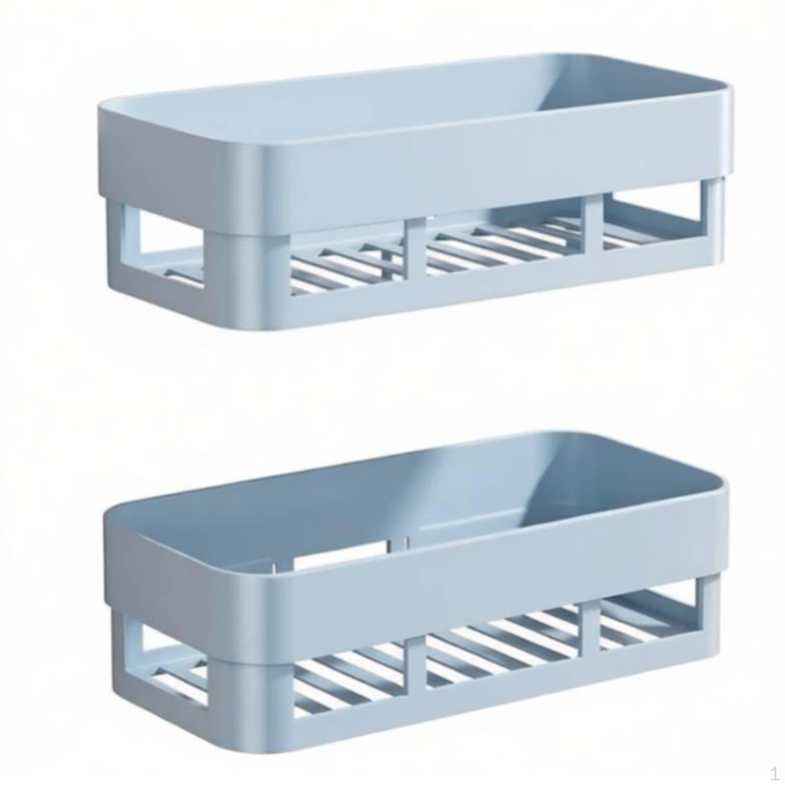 Adhesive Shower organizer Drill Installation MultiTier flat surface No Drilling Bathroom