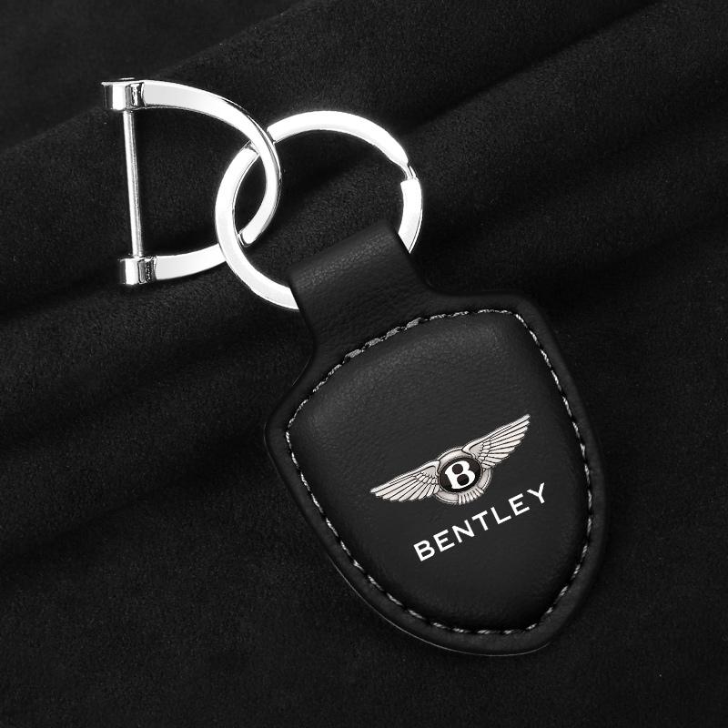 Leather Car Colorful  Keychain Ring Decoration Gifts for New Bentley Flying Spur Continental GT Bentayga Mulsanne Accessories