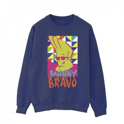Johnny Bravo Mens Multi Triangles Pop Art Sweatshirt