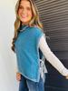 Women's Spring Sleeveless Color Block Knitted Vest - European & American Fashion