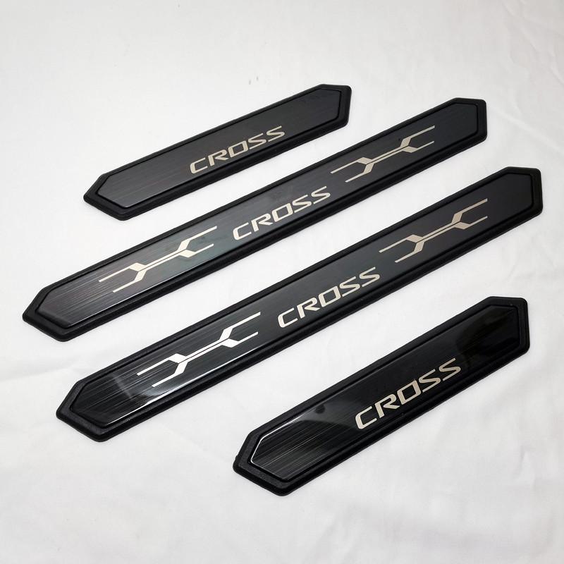 For Yaris Cross 2024 Door Sill Protector Auto Threshold Scuff Plate Stickers Steel Pedal Cover Car Styling Accessories