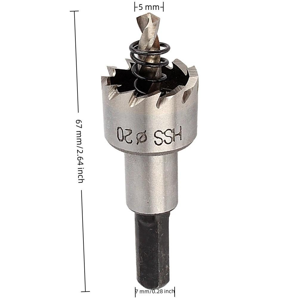 20mm Diameter Drill Bit Hole Saw Triangular Shank Metal Drill Bit For Wood Drilling