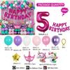 New Unicorn Themed Balloon Party Set Birthday Party Baby Shower Arrangement Aluminum Film Column Digital Latex Balloon Arrangeme