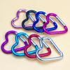 1 Pcs Heart-shaped Aluminum Carabiner Key Chain Clip Outdoor Keyring Hook Water Bottle Hanging Buckle Travel Kit Accessories