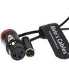 Alvin's Cables Low Profile 3-Pin Mini-XLR Male To Full-Size XLR Female Audio Cable for BMPCC 4K 6K Camera Video Assist with Original Connector, Red, 1