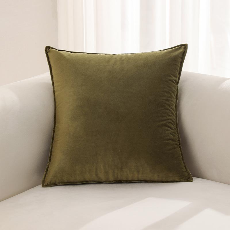 New Solid Color Dutch Velvet Edged Pillowcase Color Combination Sofa Cushion Pillowcase