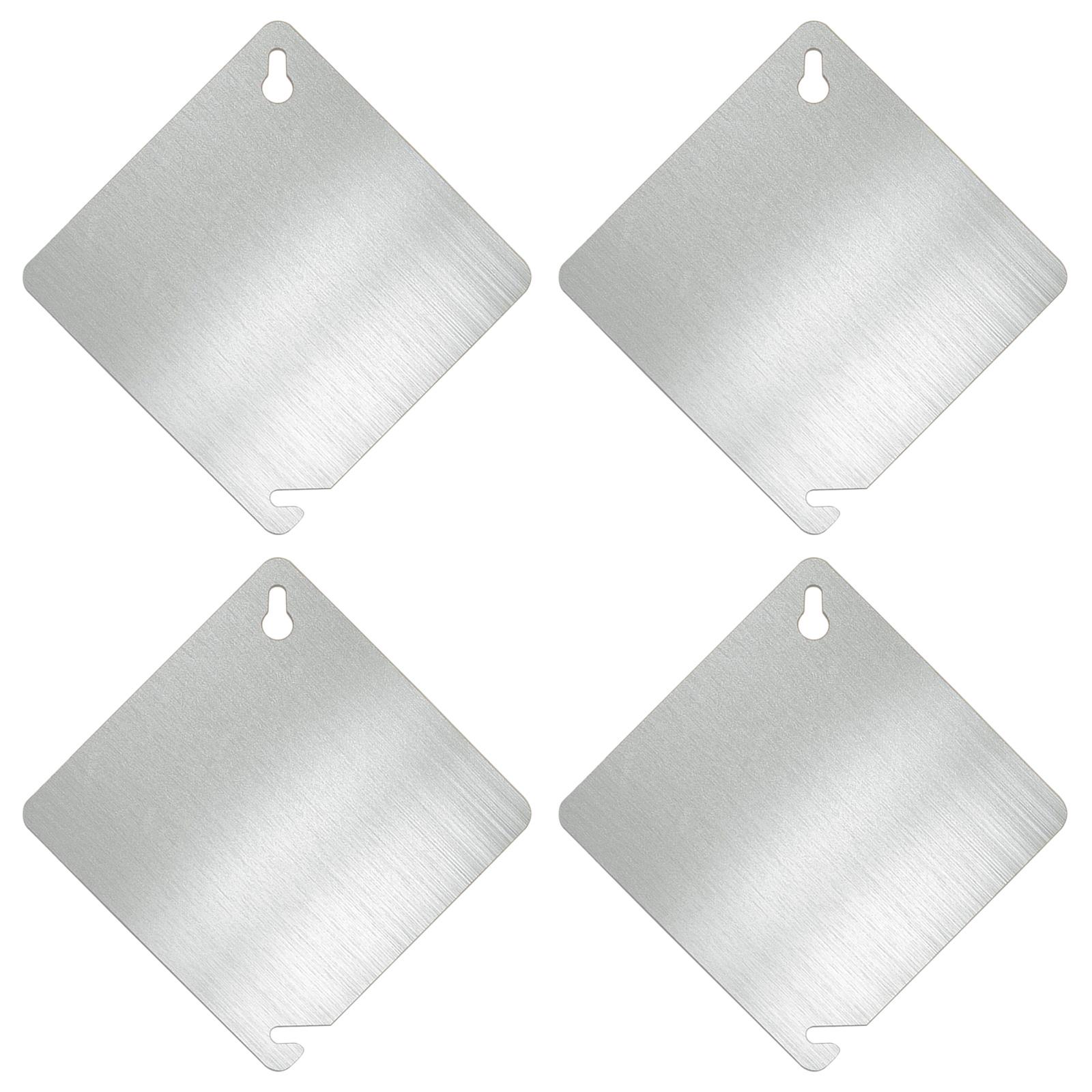 

Упаковка из 4 квадратных крышек для электрических коробок из оцинкованной стали, 4 дюйма, плоская пустая панель, простая установка для распределительных коробок