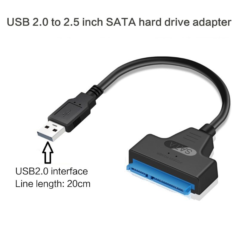 Sata to USB Cable USB 3.0/2.0/Type C to 2.5” Sata Hard Drive Adapter - External Converter for SSD/HDD Data Transfer
