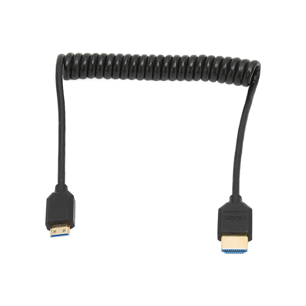 Kabel interfejsu multimedialnego HD Mini Męski do Męskiego 8K 60Hz 4K 120Hz Spiralny Przewód do Wyświetlania Wideo dla HDTV Konsoli do Gier