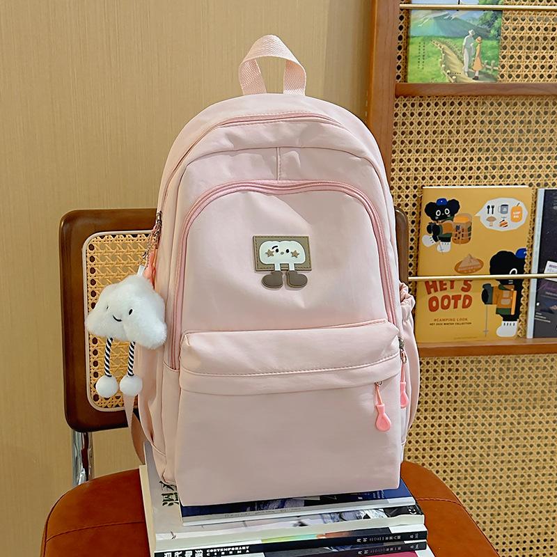 School bag Japanese simple ins cute large capacity school bag girl versatile backpack high value light casual simple bag