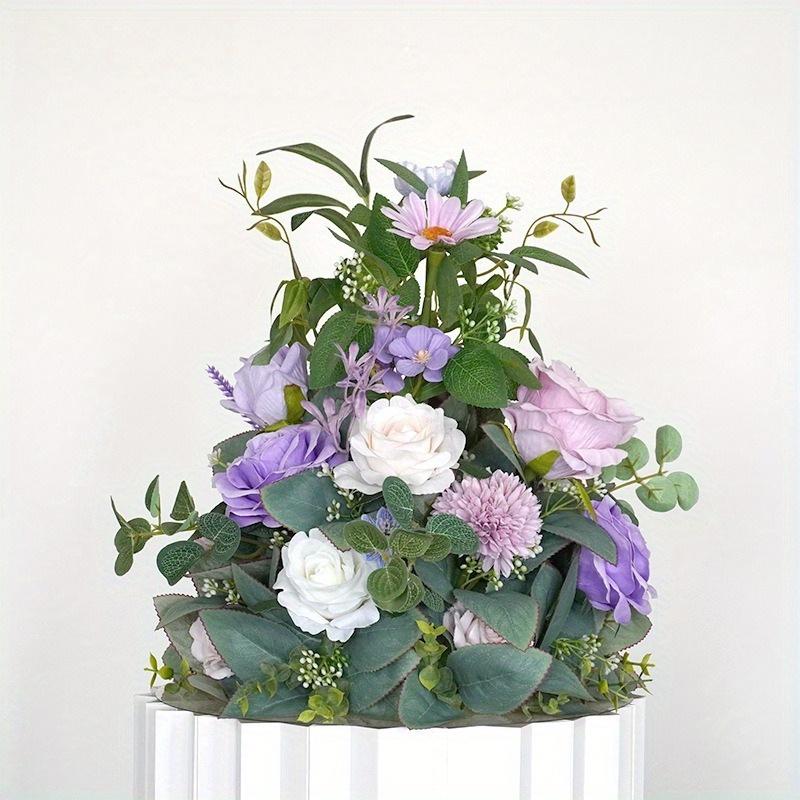 

1Pc Simulated Wedding Path Flower Finished Decorative Flower Ball for Outdoor Courtyard Patio Garden Home Wedding Party Decoration LY010