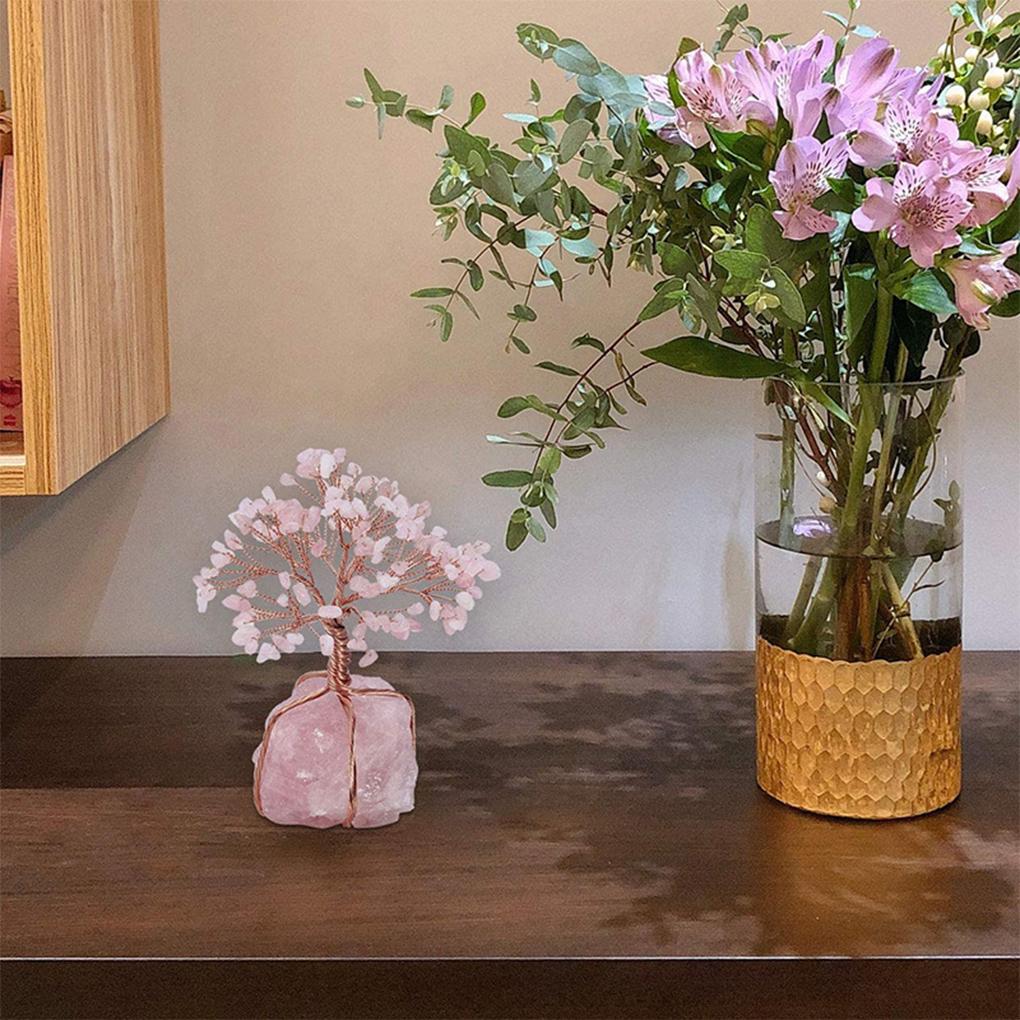 Crystal Stone Money Tree Home Decor With Copper Wire Base Imitation Appearance Crystal Stone Tree