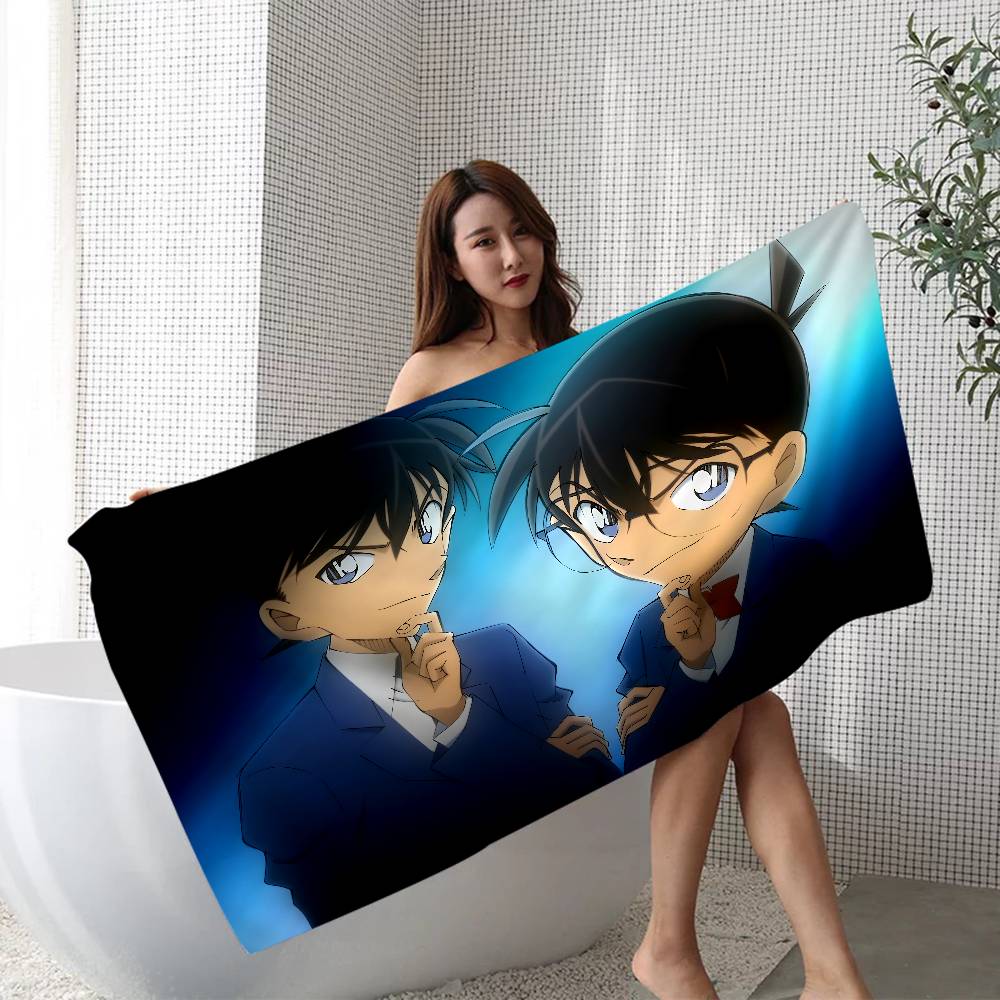 Detektiv Conan Anime Mikrofaser Strandtuch Saugfähig Schnelltrocknend Weich Yoga Schwimmen Resort Bergsteigen Handtuch