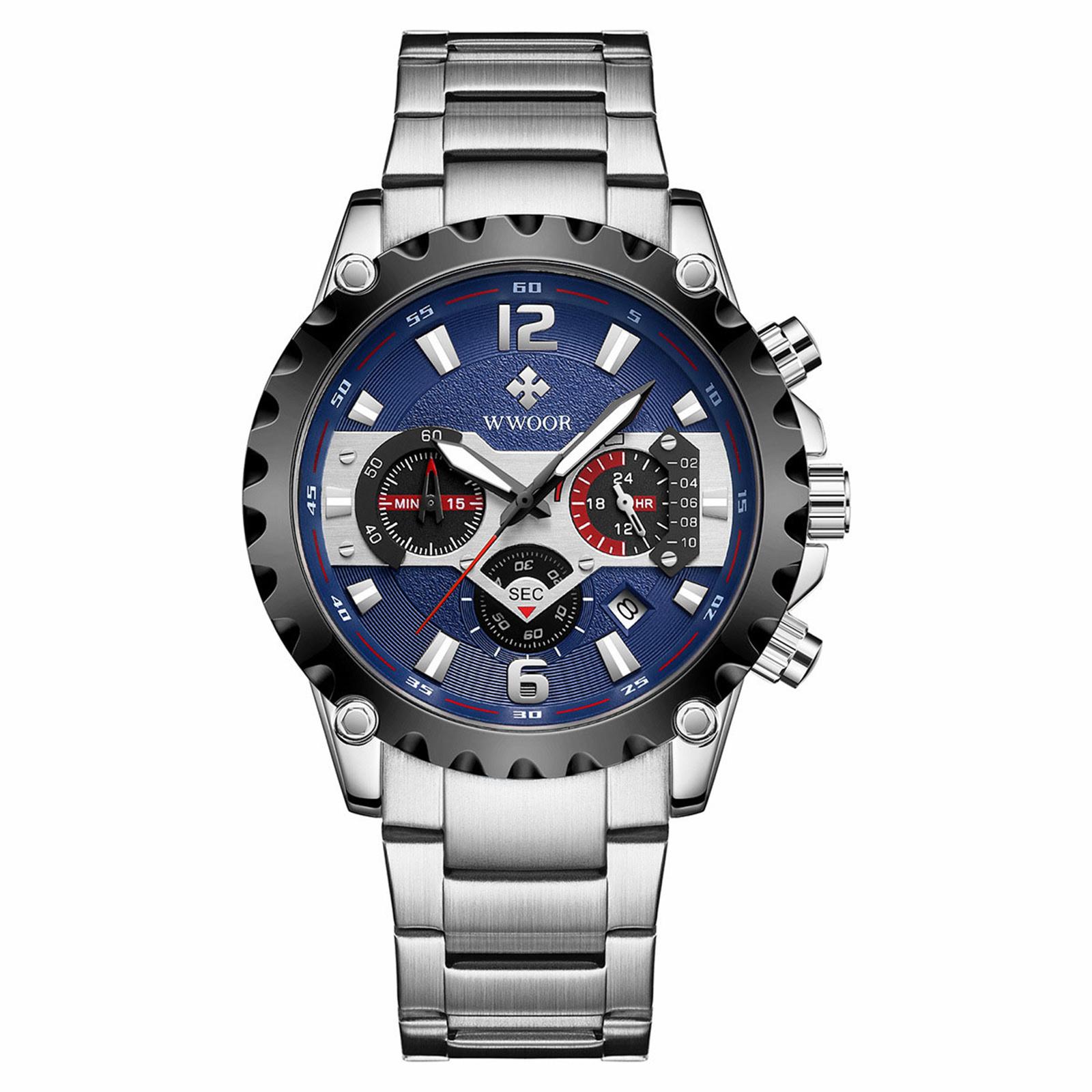 

Мужские водонепроницаемые светящиеся наручные часы-будильник для бега One Size