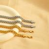Men'S And Women'S Necklaces Hip-Hop Round Grinding Chains Vacuum Electroplated Gold Titanium Steel Jewelry Stainless Steel Necklaces