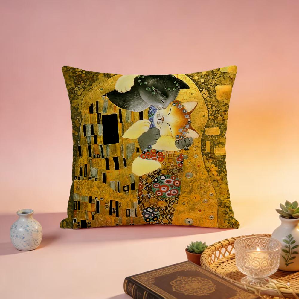 

Hot GGGustav Klimted Cushion Cover Premium SkinFriendly Pillow Case MultiPurpose for Home Office Travel 30X30cm
