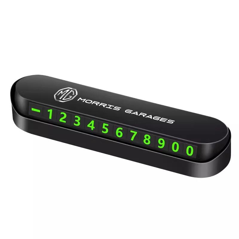 Temporary Car Parking Phone Number Card Night Glowing Sign Accessories For MG HS MG4 EV Cyber X MARVEL R ZS ES5 ONE Cyberster iow1