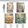 Elegant Swan Pattern Polyester Shower Curtain - Charming Bathroom Decor, Stylish Bathtub Partition For Home Hotel