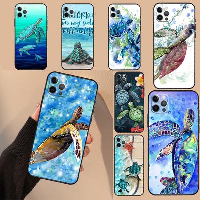 Meeresschildkröte Türkis Meeresleben Handyhülle Für iPhone 17 Air 16 14 13 11 15 Pro Max mini 15 16 Plus 16e Schutzhülle