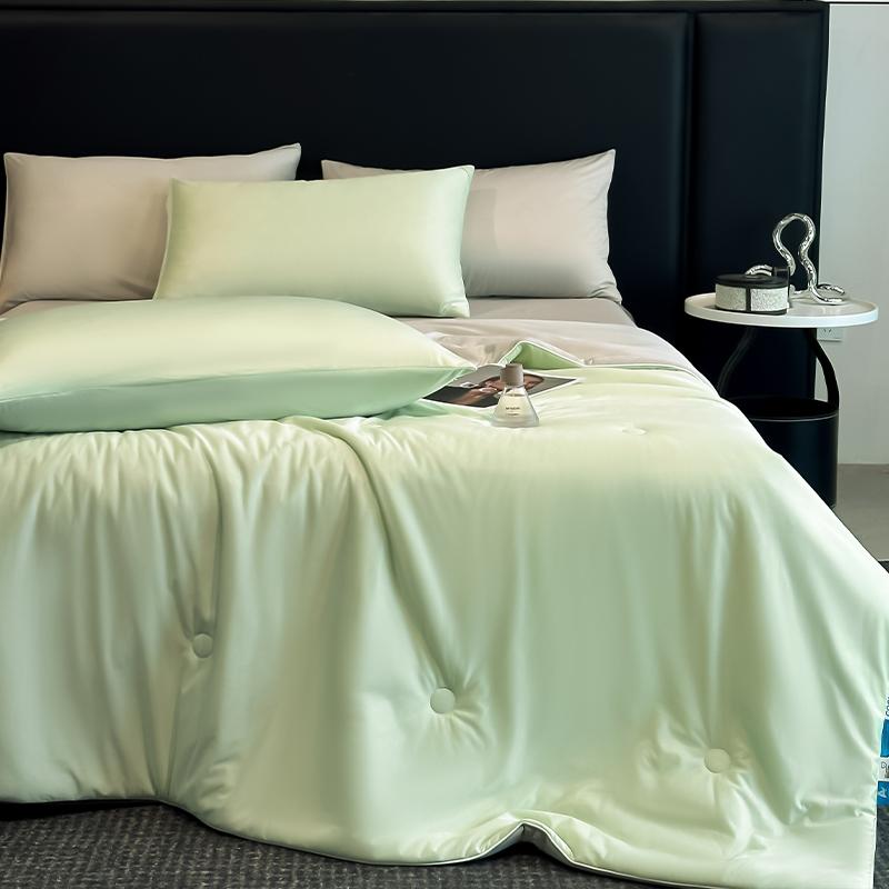 A-class Soybean Fiber Summer Cool Blanket Machine Washable Single Person Cool Feeling Silk Thin Blanket Double Ice Silk Summer Blanket Core