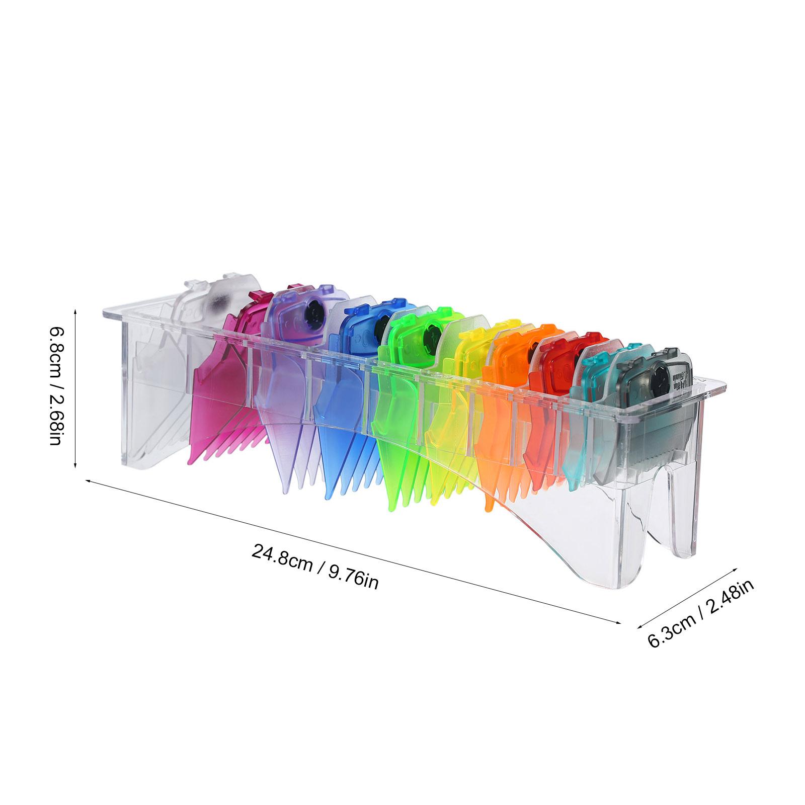 

Набор из 10 насадок для машинки для стрижки волос, совместимый с машинкой для стрижки волос Whal s, цветные пластиковые магнитные насадки для защиты триммера разноцветный