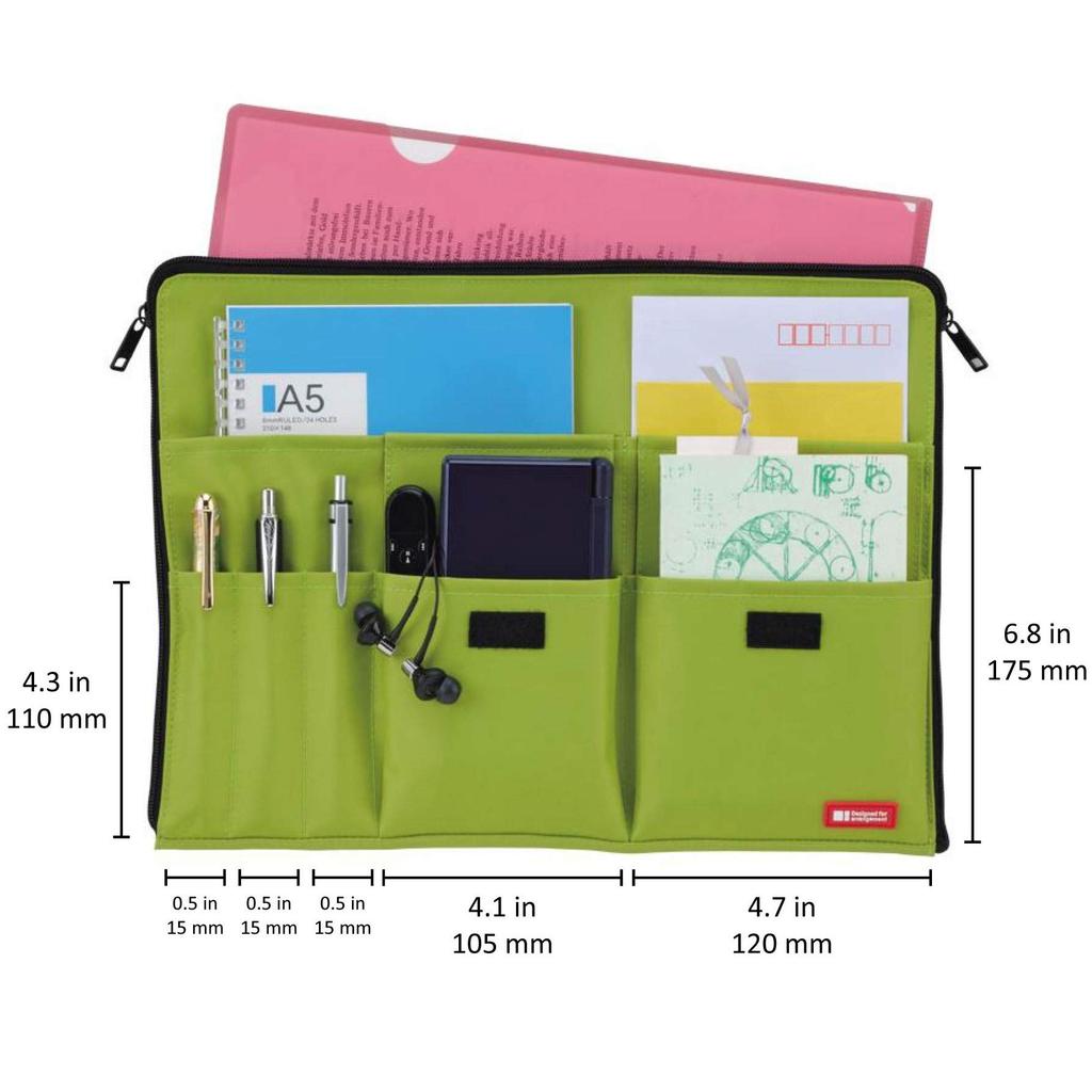 LIHIT LAB Inner Bag A4 Orange Bag-in-Bag A7554-4