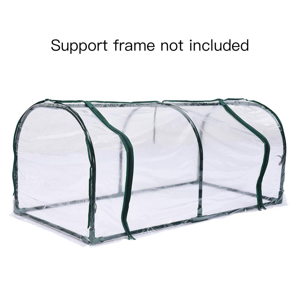 Pflanzen Gewächshaus PVC Metallrahmen 1.2x0.6x0.5m Mini Pflanzenhaus für Garten Topfpflanze