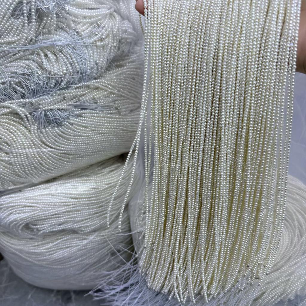 1String, White Natural Freshwater Pearls Beads for Jewelry Making DIY Crafts (Beads 2.5-3mm, Length 36cm)