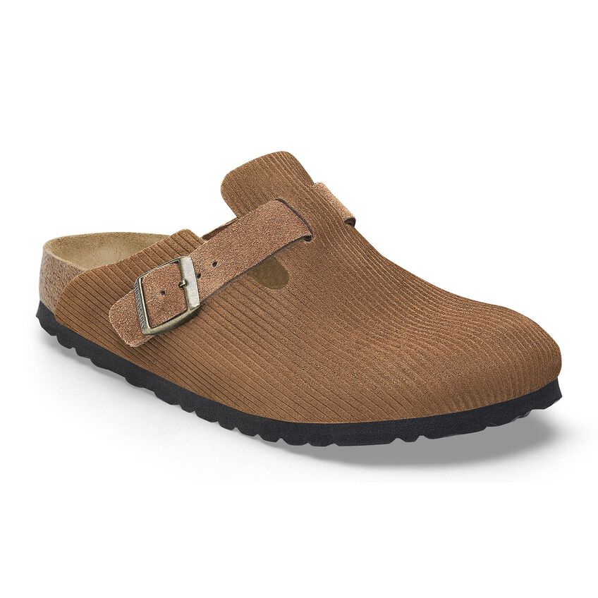 Birkenstock Boston Embossed Corduroy Dark Tea Unisex Sneakers 1028227