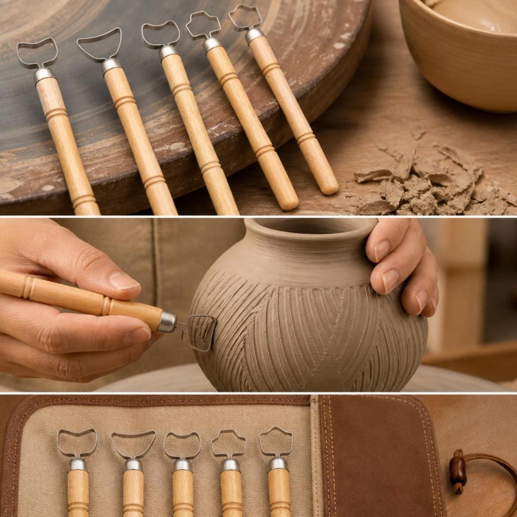 5 Pieces Ceramic Refining Tool Multi-Purpose Craft Tools Lightweight