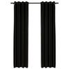 VidaXL Blackout Curtains Linen Look 2 Pcs Anthracite 140x245 Cm