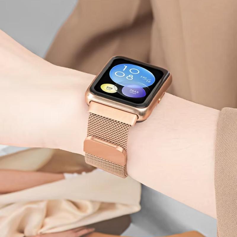 Magnetic Milanese Loop Strap for Huawei Watch Fit 2 Comfortable Stainless Steel Bracelet Wristband for Huawei Watch Fit 2 Correa