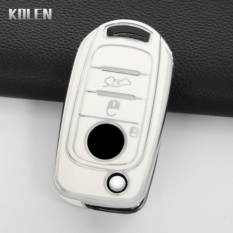 Tpu Car Flip Key Case Cover Shell Fob For Fiat Tipo Toro Nuovo Freedom 500X Doblo Argo Grazie Key Protector Accessories Keychain