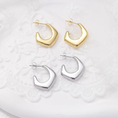 2023 New Korean Personalized Retro Light Earrot C -line Earrings