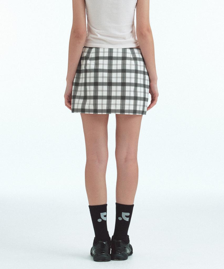 REST&RECREATION Rr Check Mini Skirt - Ivory