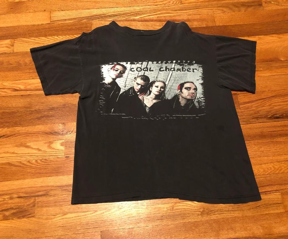 1998 Coal Chamber Винтажная Черная Футболка с Коротким Рукавом Унисекс S-5XL BL179 XXL