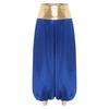 Womens Hippie Harem Pants Magical Lantern Style Metallic Shiny Patchwork Design Arabian Princess Costume