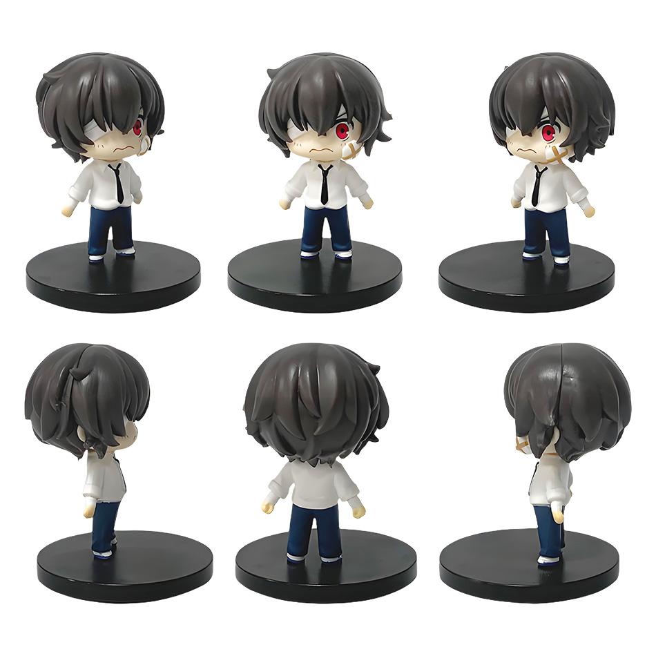 7.5cm New Bungo Stray Dogs Dazai Osamu Figure Japanese Cartoon Figurines Collection Cute Toys Entertaining Play Safe Fun Kid Friendly