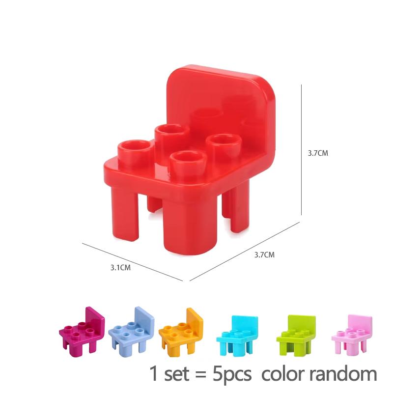 Big Building Blocks Bathroom Kitchen Furniture Accessories Compatible With Large Bricks Educational Diy Toys Children Kids Gifts