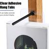 100PCS Transparent Plastic Hanging Tags Self-Adhesive Store Retail Hang Tabs  Retail Display