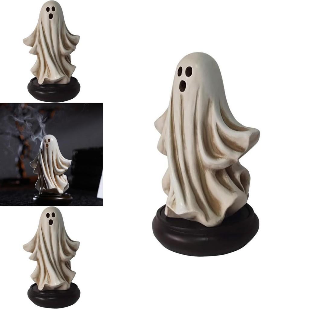 Enchanting Ghost Incense Holder Charming Halloween Decorative Resin Craft Gift For All Occasions