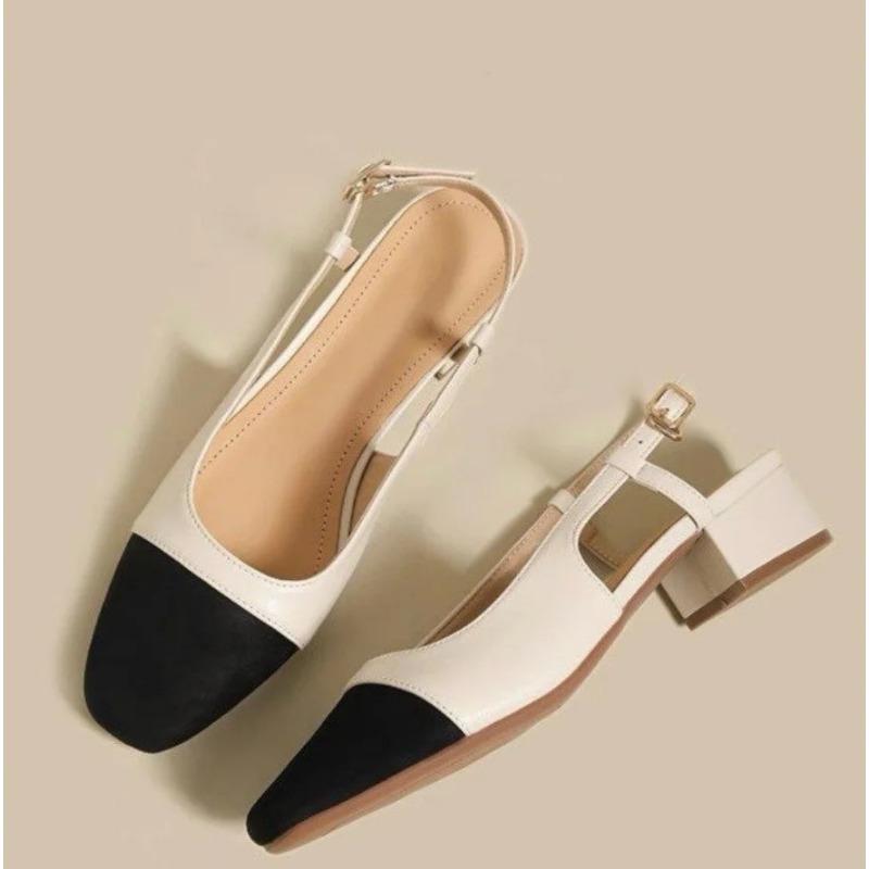 Fashion Women Shoes Woman Dress Shoes Mid Heel Square Head Wedding Party Sandals Casual Shoes