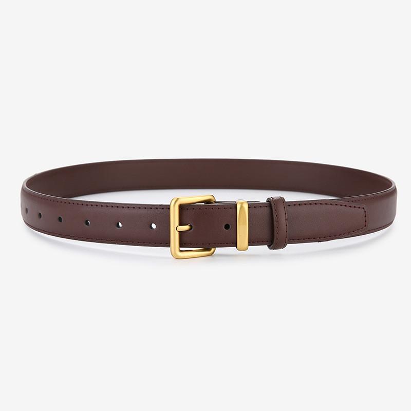

Ladies Leather Waist Belt With Classic Pin Closure For Jeans And Dresses Brown