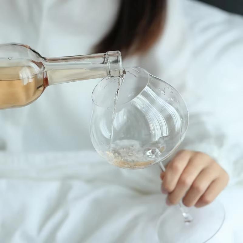 760ml Large Size Slovakia Style Super Thin Crystal Burgundy Goblet Dark White Wine Glass Sommelier Exclusive Tasting Wine Glass