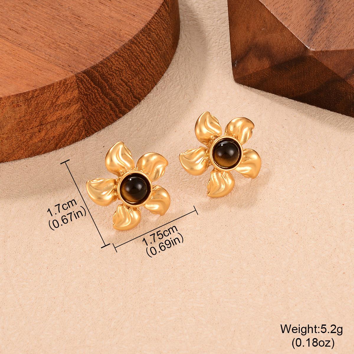 Средневековые винтажные ретро серьги серии  Тигровый глаз  новые осенне-зимние 925 серебряная игла модные литературный темперамент индивидуальность