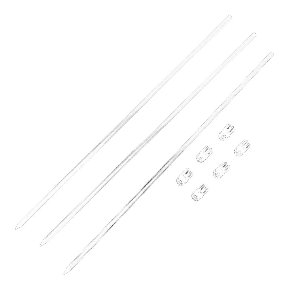 36 stuks 15,6 inch Acryl Plantensteunen, Heldere Bloemondersteunstokken met Clips, Ideaal voor Orchideeën en Potplanten