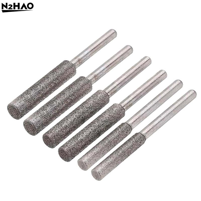 8Pcs Chainsaw Bits Titanium Plated Diamond Sharpener High Hardness Electric Chainsaw File 4/4.8/5.5mm Chainsaw Sharpener Stone